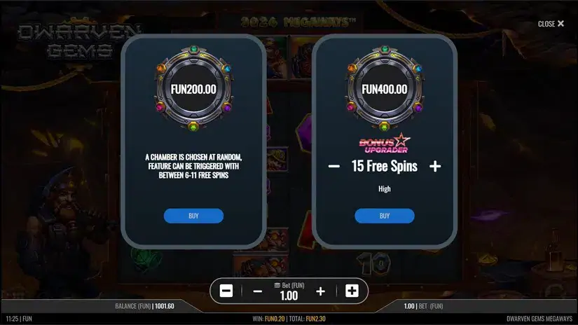 Dwarven Gems Megaways slot screenshot 3