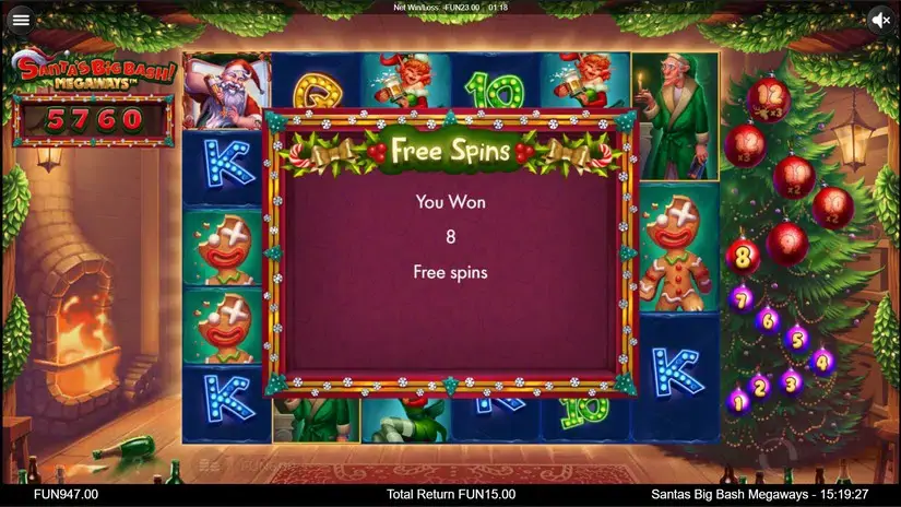 Santa’s Big Bash Megaways slot screenshot 5