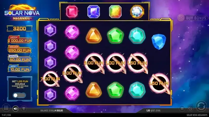 Solar Nova Megaways slot screenshot 2
