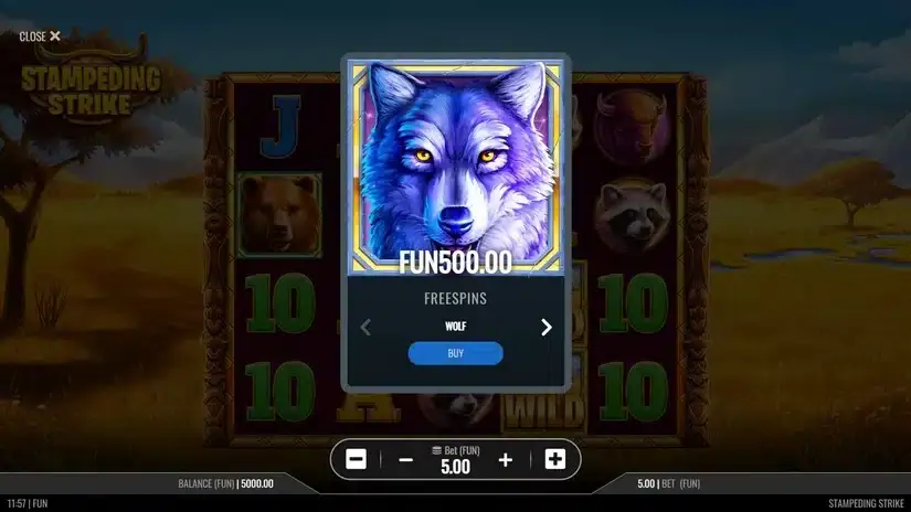 Stampeding Strike slot screenshot 2