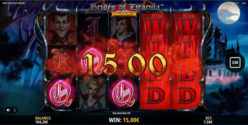 Brides of Dracula Hold and Win slot screenshot 