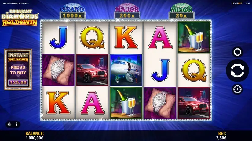 Brilliant Diamonds: Hold & Win slot screenshot 