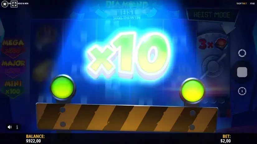 Diamond Heist Hold & Win slot screenshot 5
