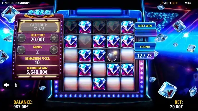 Find The Diamonds slot screenshot 