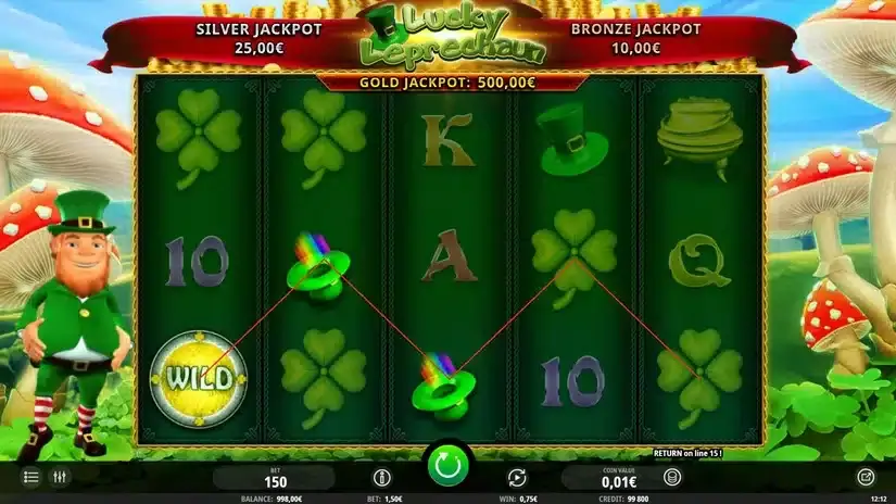 Lucky Leprechaun slot screenshot 2