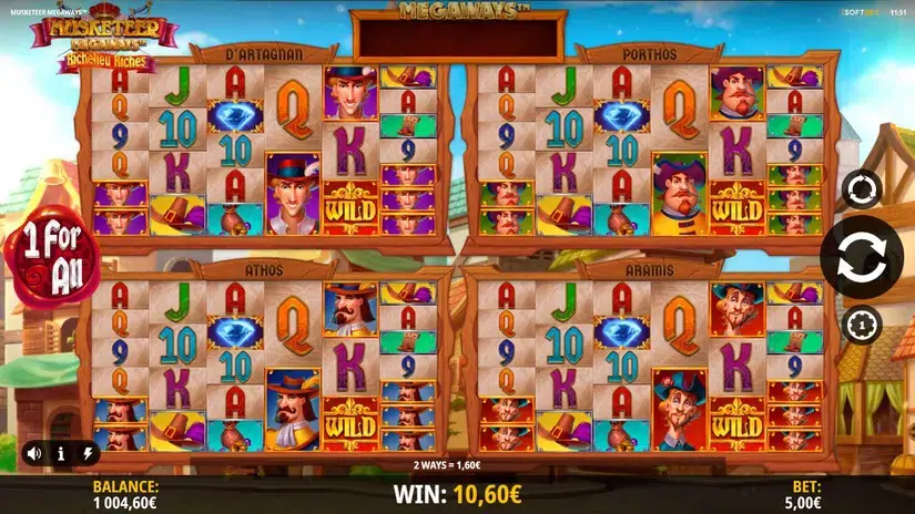Musketeer Megaways slot screenshot 3