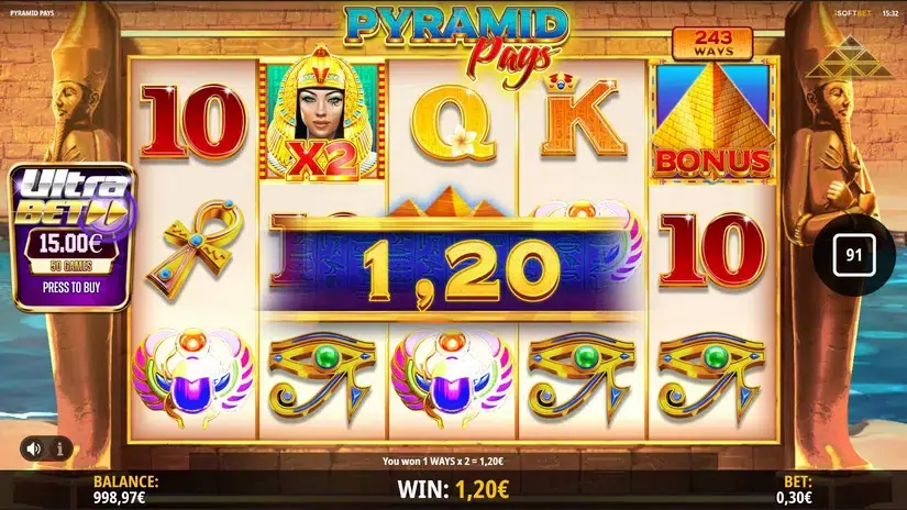 Pyramid Pays slot screenshot 