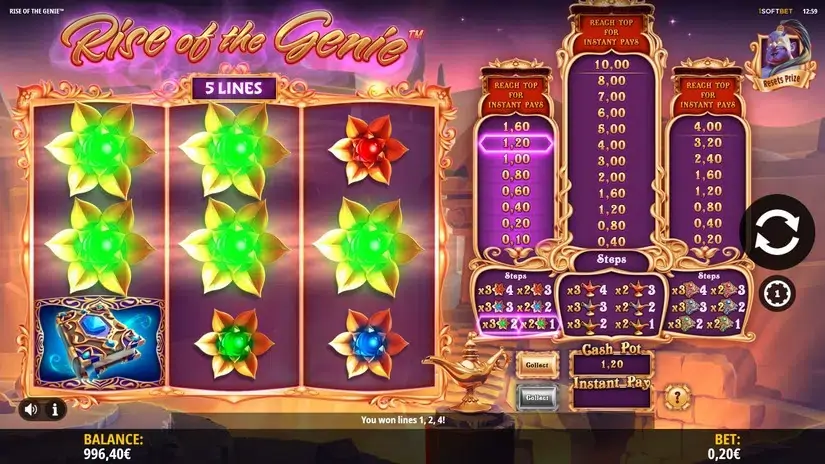 Rise of the Genie slot screenshot 4