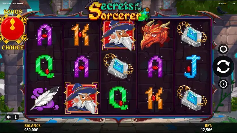 Secrets Of The Sorcerer slot screenshot 