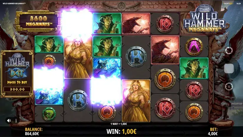 Wild Hammer Megaways slot screenshot 1
