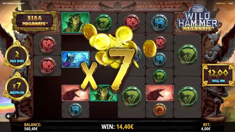 Wild Hammer Megaways slot screenshot 5