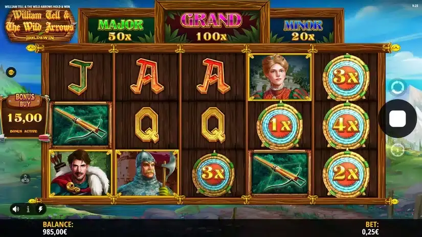 William Tell & The Wild Arrows slot screenshot 2