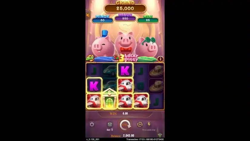 3 Lucky Piggy slot screenshot 2