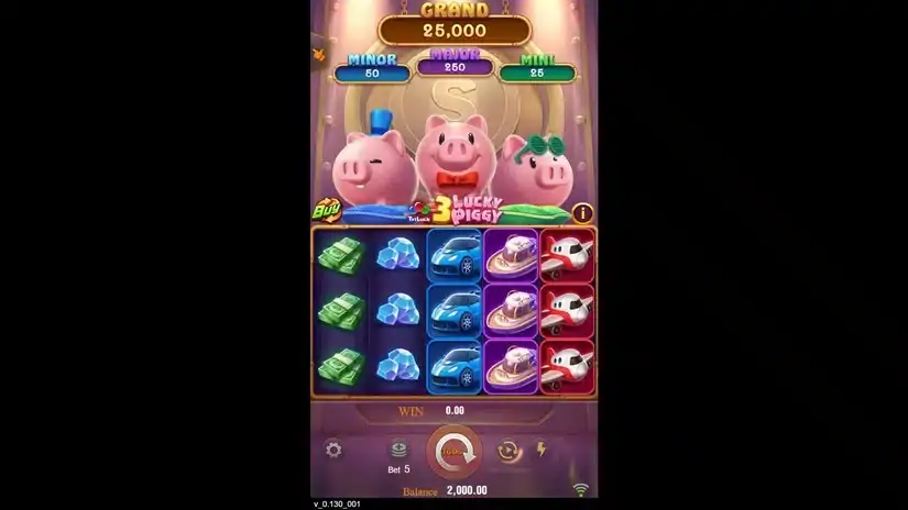 3 Lucky Piggy slot screenshot 