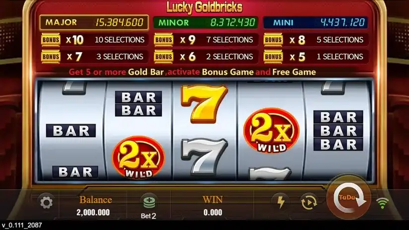 Lucky Goldbricks slot screenshot 1