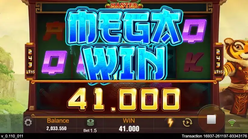 Master Tiger slot screenshot 