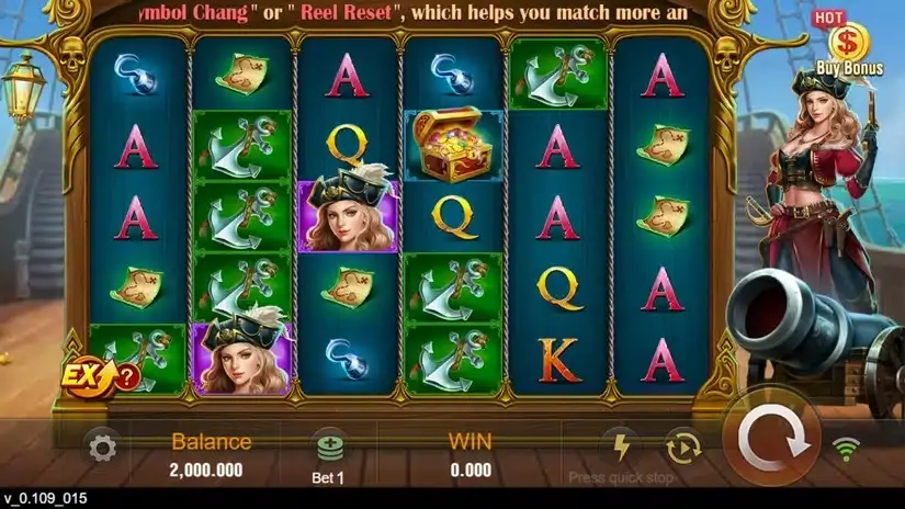 Pirate Queen slot screenshot 