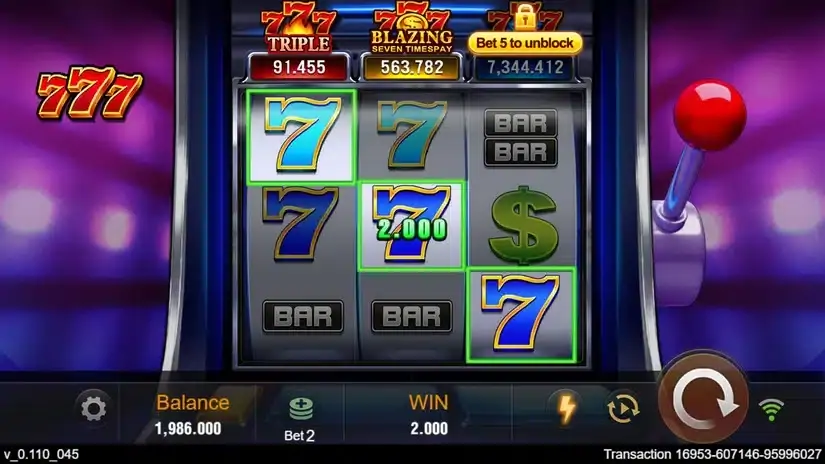 Seven Seven Seven slot screenshot 2