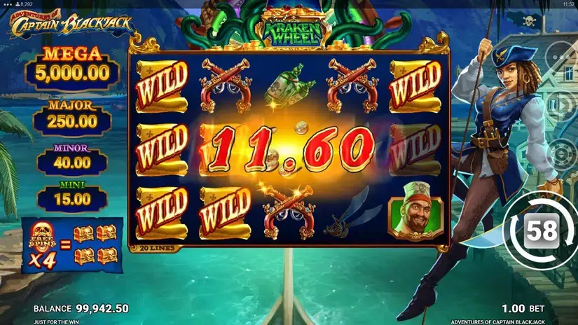 Adventures of Captain Blackjack slot screenshot 4