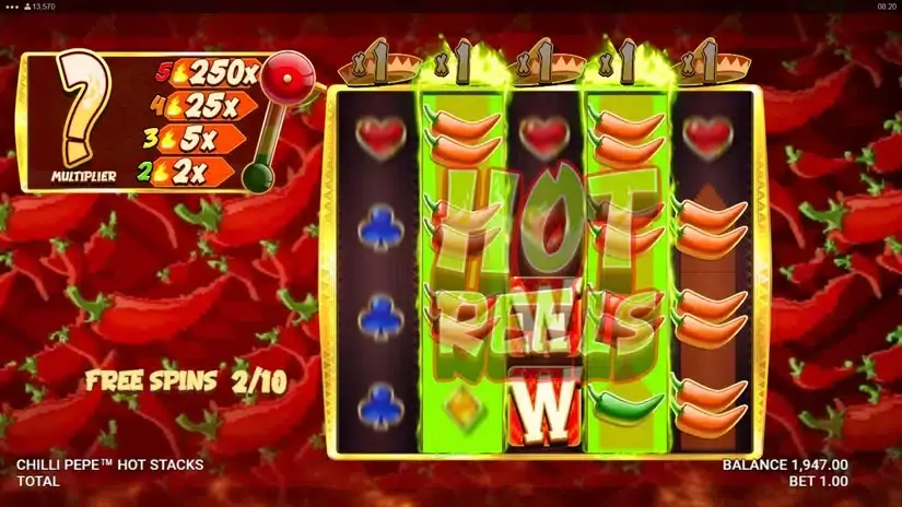 Chilli Pepe Hot Stacks slot screenshot 4