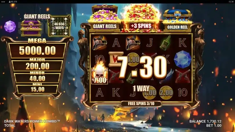 Dark Waters Power Combo slot screenshot 