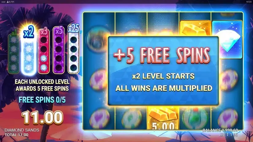 Diamond Sands slot screenshot 