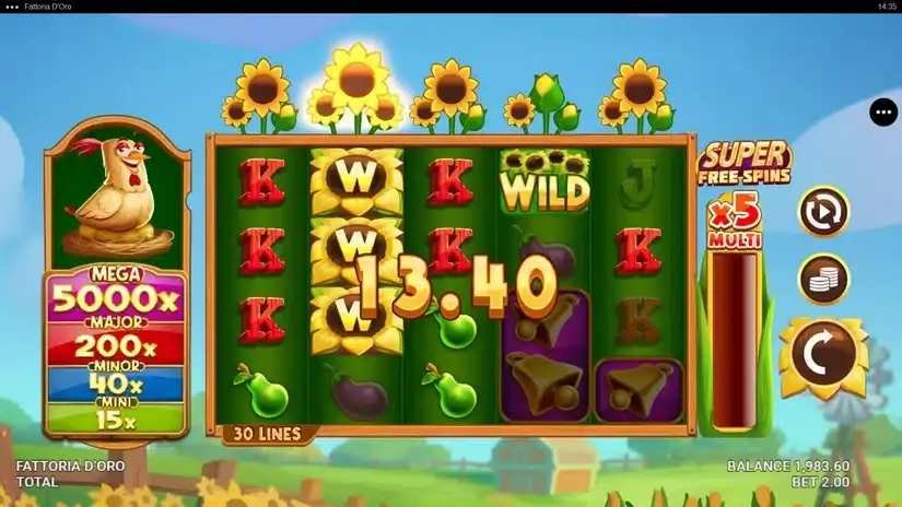 Fattoria D’Oro slot screenshot 2