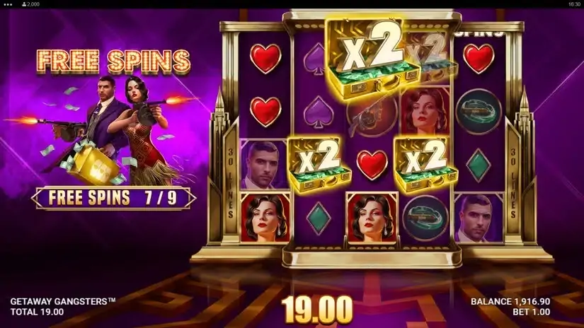 Getaway Gangsters slot screenshot 4