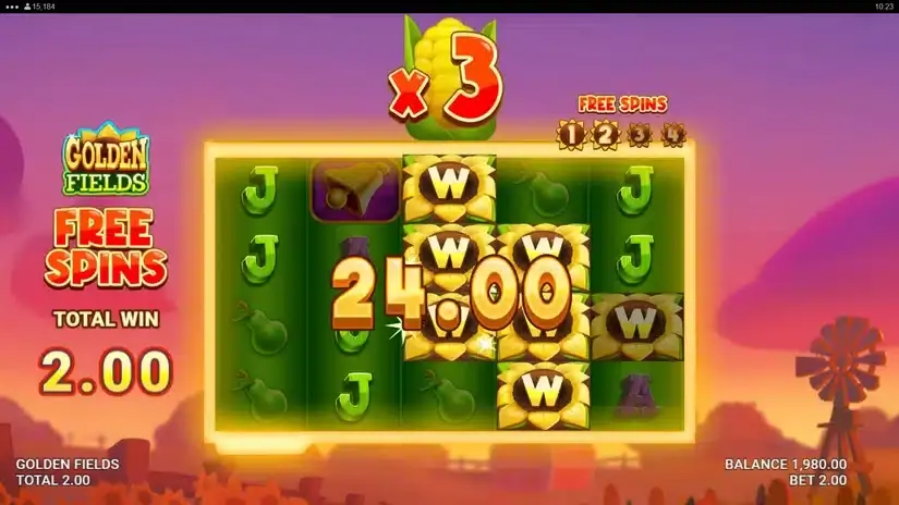 Golden Fields slot screenshot 4