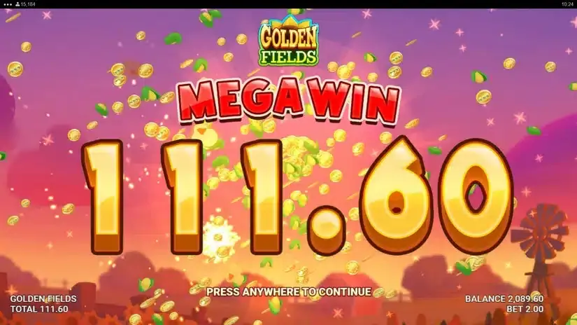 Golden Fields slot screenshot 