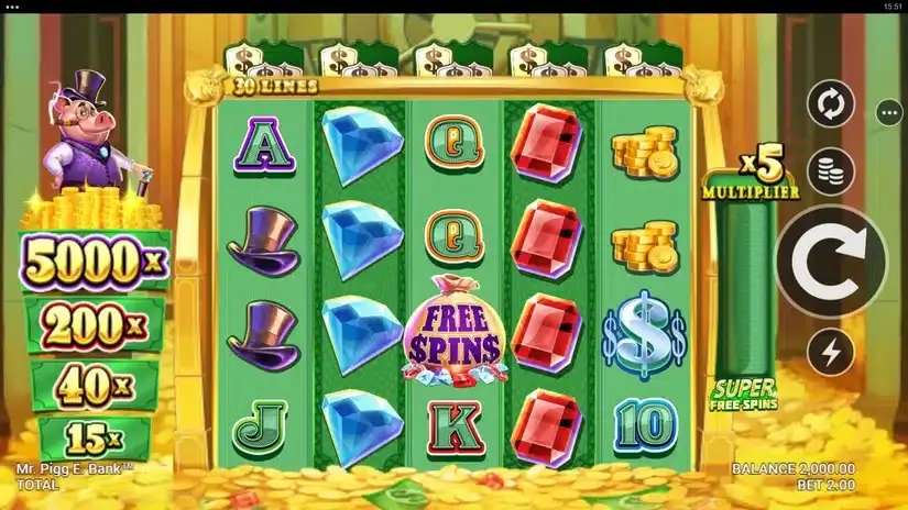 Mr. Pigg E. Bank slot screenshot 