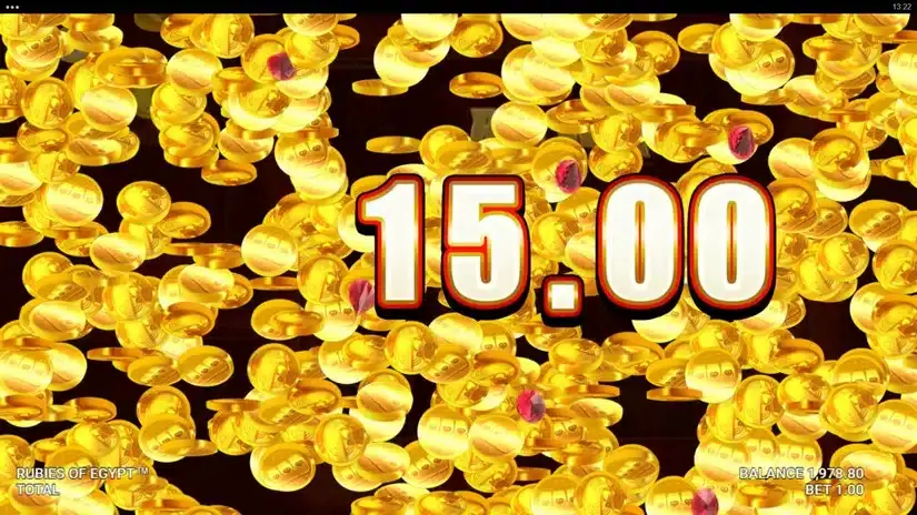 Rubies of Egypt slot screenshot 