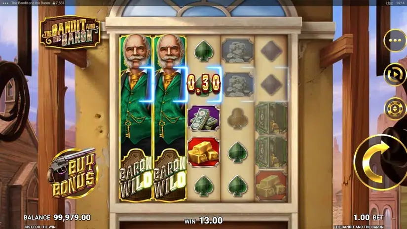 The Bandit and the Baron slot screenshot 2