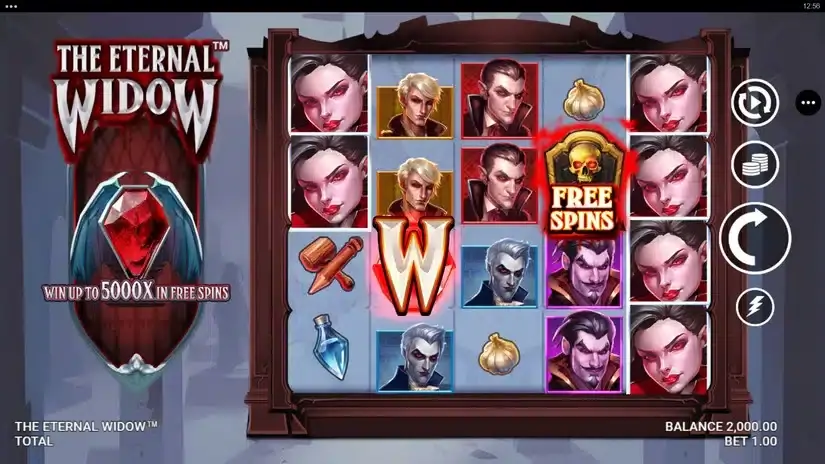 The Eternal Widow slot screenshot 