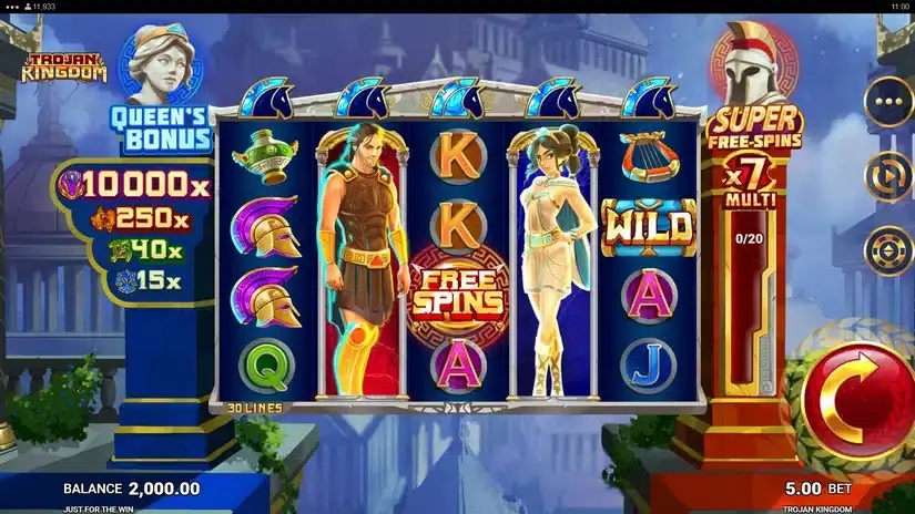 Trojan Kingdom slot screenshot 