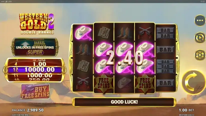 Western Gold 2 slot screenshot 2