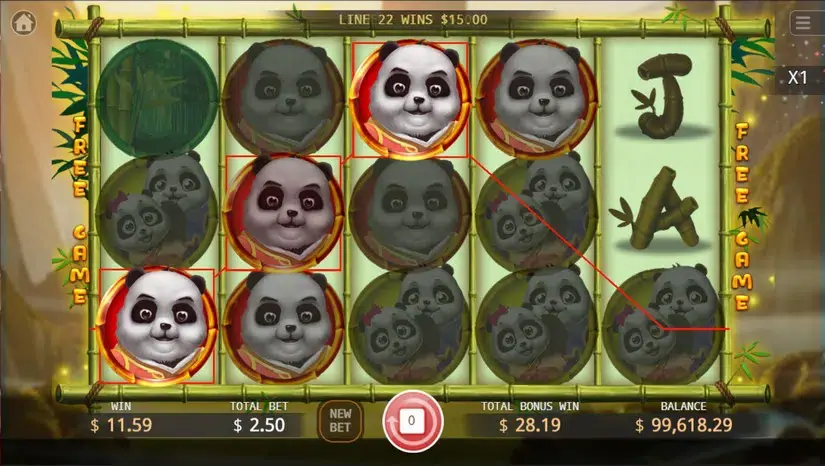 Panda Family slot screenshot 5