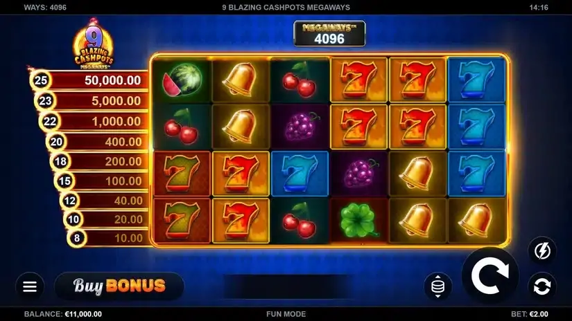9 Blazing Cashpots Megaways slot screenshot 1