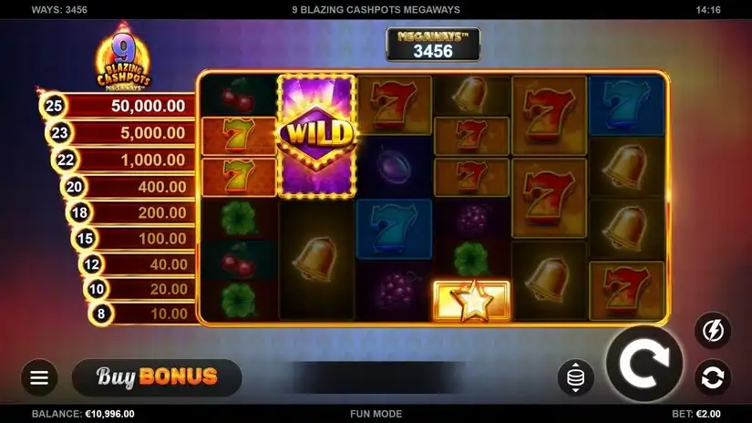 9 Blazing Cashpots Megaways slot screenshot 2
