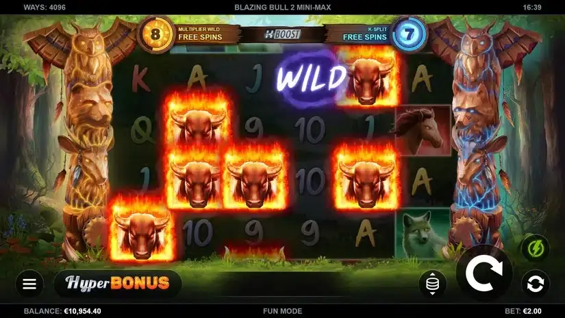 Blazing Bull 2 Mini-Max slot screenshot 2