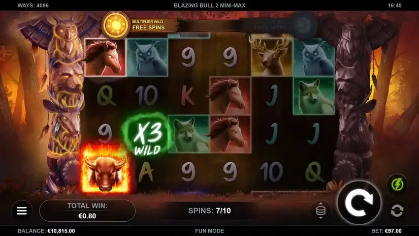 Blazing Bull 2 Mini-Max slot screenshot 4