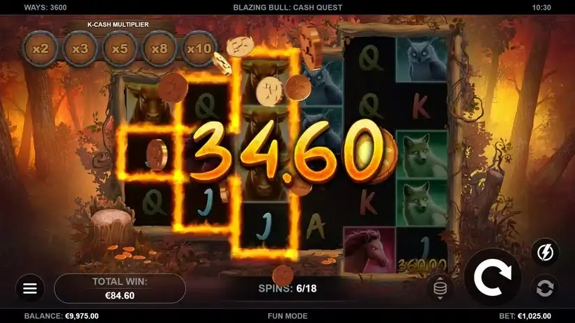 Blazing Bull: Cash Quest slot screenshot 6