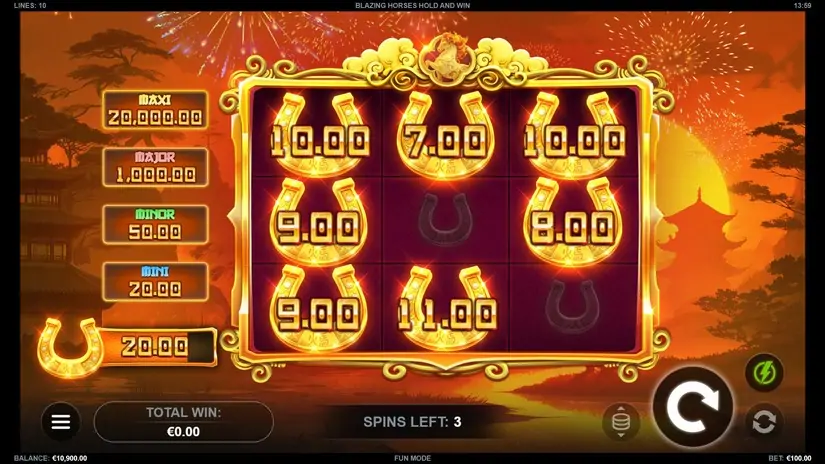 Blazing Horses Hold and Win slot screenshot 3