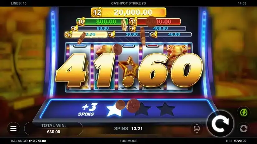 Cashpot Strike 7s slot screenshot 5