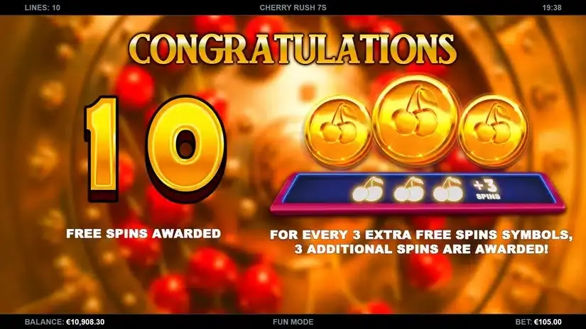 Cherry Rush 7s slot screenshot 3