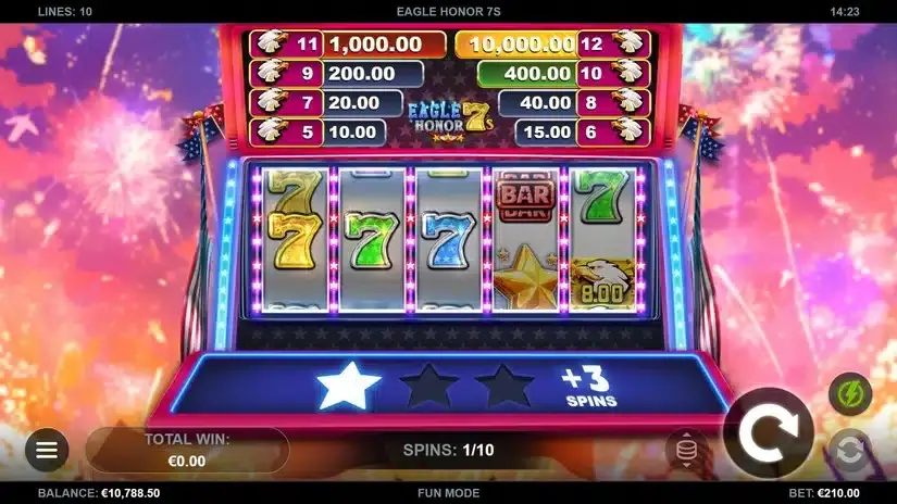 Eagle Honor 7s slot screenshot 3