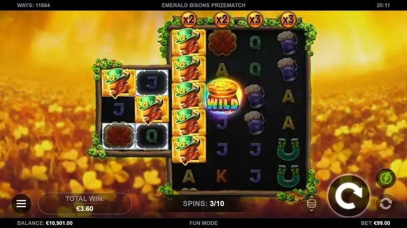 Emerald Bisons PrizeMatch slot screenshot 4