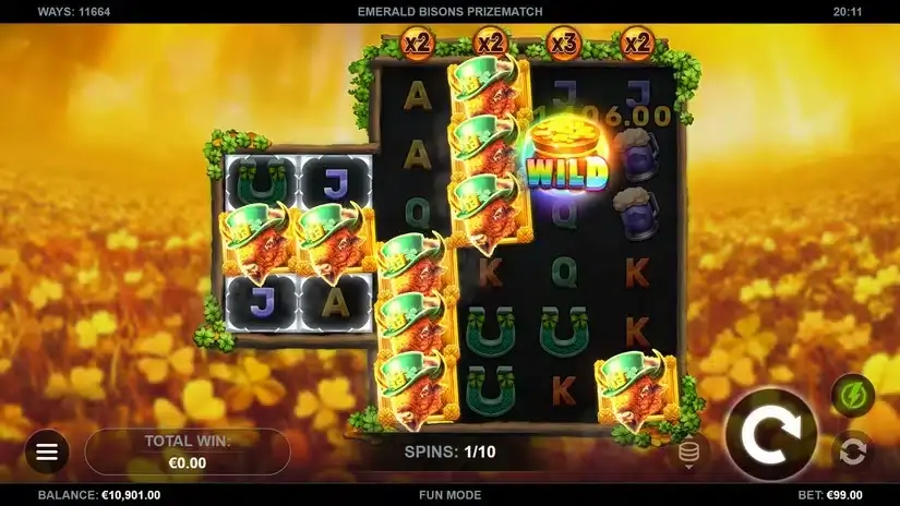 Emerald Bisons PrizeMatch slot screenshot 3