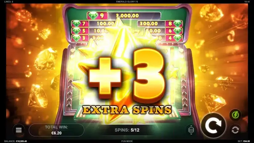 Emerald Glory 7s slot screenshot 5