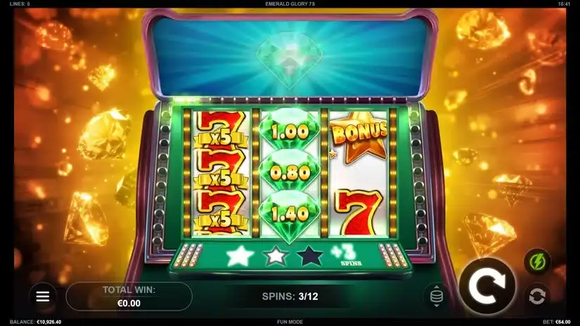 Emerald Glory 7s slot screenshot 4
